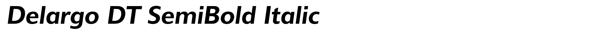 Delargo DT SemiBold Italic image